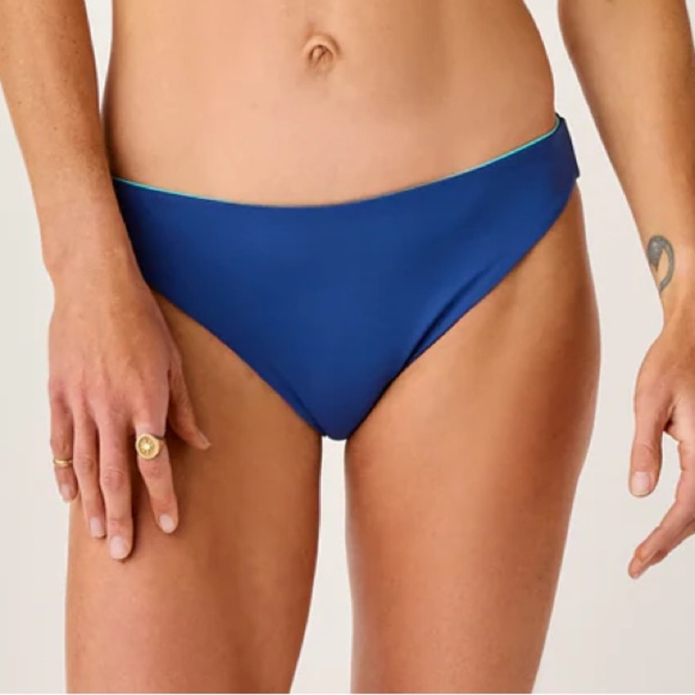 Carve Designs Royal Blue Bikini Bottom with Teal Trim